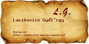 Laczkovics György névjegykártya