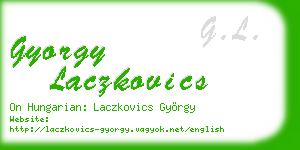 gyorgy laczkovics business card