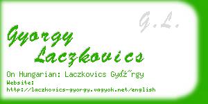 gyorgy laczkovics business card